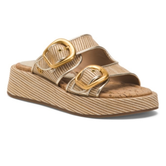 🤎🔹️Sam Edelman 🔹️gold Nerissa Platform Sandals - Picture 6 of 7